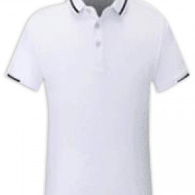 SKP026 Manufacturing short-sleeved POLO shirt Fashion design color collar POLO shirt POLO shirt center side view